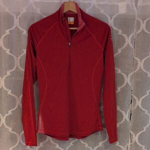 Icebreaker Red Quarter-Zip Turtleneck